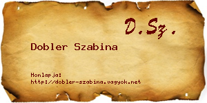 Dobler Szabina névjegykártya