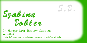 szabina dobler business card